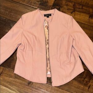 Soft pink leather jacket